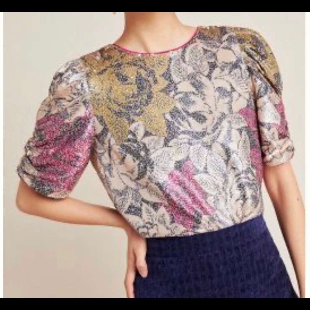 Anthropologie sequin shirt